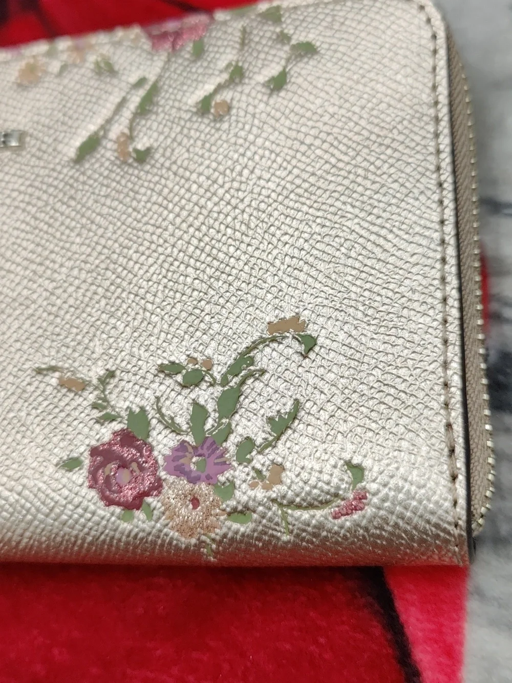 Coach Platinum Floral Wallet